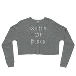 Women's Queen of Black Crop Sweatshirt